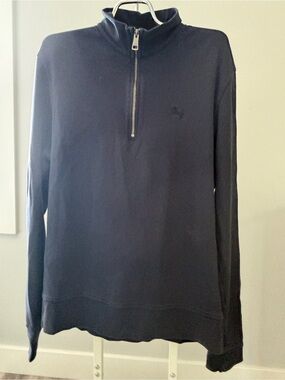 Burberry Navy Quarter-Zip Men's Sweater